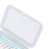 Interdental Brush Disposable Soft Silicone Head Portable Floss Toothpick Brush with Case for Oral Care 200pcs Mint Green - Extra Image