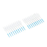 Interdental Brush Disposable Soft Silicone Head Portable Floss Toothpick Brush with Case for Oral Care 200pcs Blue - Close-Up Angle