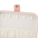 Jewelry Case Portable Beautiful Pink Necklace Ring Ear Stud Storage Box Adjustment Leather Travel Jewelry Case with Lock - Extra Image