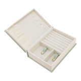 Jewellery Box Leather Jewelry Storage Case Large Capacity Portable for Earring Necklace - Side View