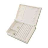 Jewellery Box Leather Jewelry Storage Case Large Capacity Portable for Earring Necklace - 45-Degree Angle