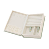 Jewellery Box Leather Jewelry Storage Case Large Capacity Portable for Earring Necklace - Low Angle