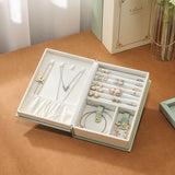 Jewellery Box Leather Jewelry Storage Case Large Capacity Portable for Earring Necklace