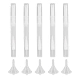 5 Set Empty Nail Oil Pen Transparent Plastic Tube Nylon Fiber Brush Cuticle Oil Pen for Travel