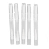 5 Set Empty Nail Oil Pen Transparent Plastic Tube Nylon Fiber Brush Cuticle Oil Pen for Travel - Extra Image