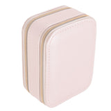 Jewelry Case Double Layer Portable Pink Necklace Hook Design Convenient Handle Travel Jewelry Box