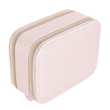 Jewelry Case Double Layer Portable Pink Necklace Hook Design Convenient Handle Travel Jewelry Box - Extra Image