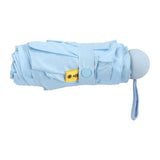 Travel Umbrella Sun Rain 5 Folding UV Protection Present Portable with Box for Men Women Blue - Side View