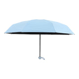 Travel Umbrella Sun Rain 5 Folding UV Protection Present Portable with Box for Men Women Blue