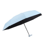 Travel Umbrella Sun Rain 5 Folding UV Protection Present Portable with Box for Men Women Blue