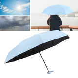 Travel Umbrella Sun Rain 5 Folding UV Protection Present Portable with Box for Men Women Blue - Extra Image