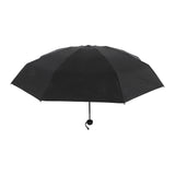 Travel Umbrella Sun Rain 5 Folding UV Protection Present Portable with Box for Men Women Black - Close-Up Angle