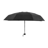Travel Umbrella Sun Rain 5 Folding UV Protection Present Portable with Box for Men Women Black - Low Angle
