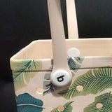 Women Storage EVA Handbag Hole Design Beach Casual Bag for Outdoor Sport Shopping Traveling Leaves Small