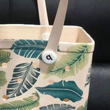 Women Storage EVA Handbag Hole Design Beach Casual Bag for Outdoor Sport Shopping Traveling Leaves Small