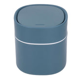 Mini Desktop Trash Can Debris Storage Cleaning Can with Lid for Coffee Table Dressing Table Desktop Countertop Blue