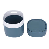 Mini Desktop Trash Can Debris Storage Cleaning Can with Lid for Coffee Table Dressing Table Desktop Countertop Blue