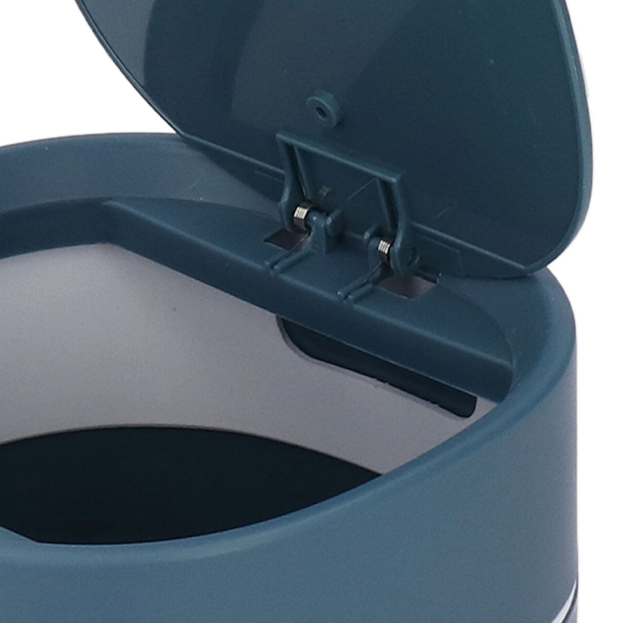 Mini Desktop Trash Can Debris Storage Cleaning Can with Lid for Coffee Table Dressing Table Desktop Countertop Blue