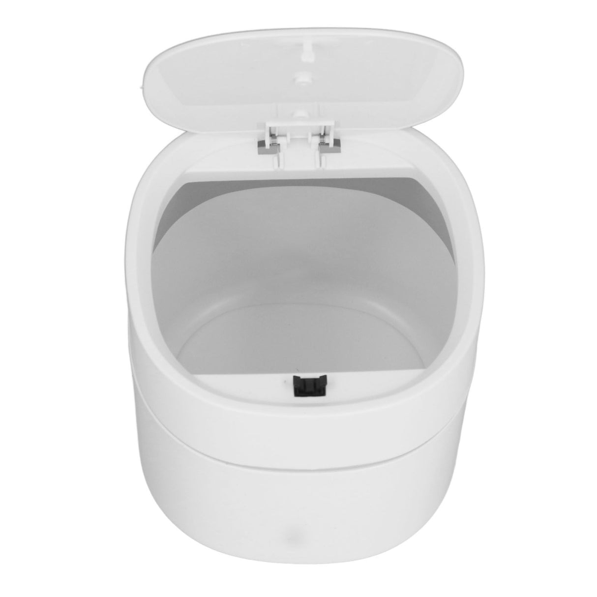 Mini Desktop Trash Can Debris Storage Cleaning Can with Lid for Coffee Table Dressing Table Desktop Countertop White