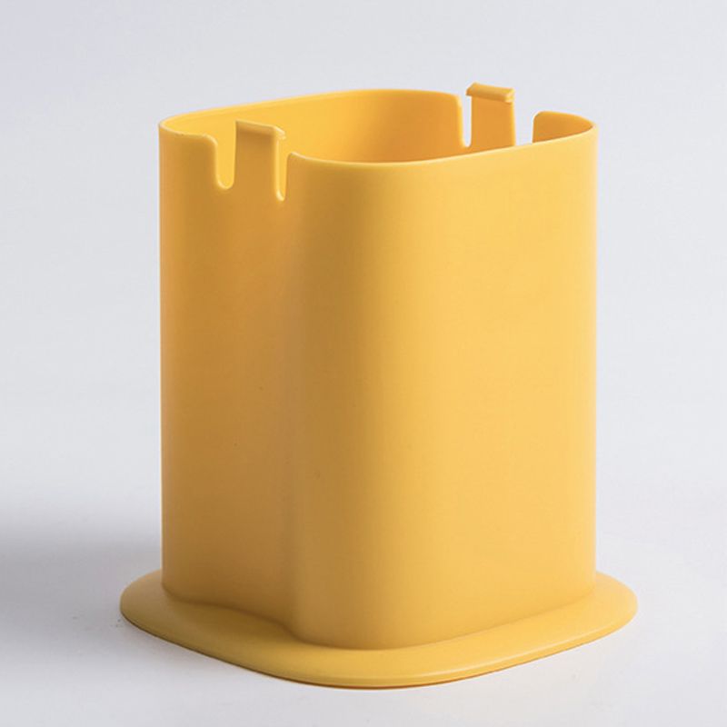 Desktop Trash Can Press Type Mini Garbage Can with Cover for Office Dressing Table Dark Blue