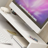 Monitor Stand Riser Ergonomic Computer Monitor Riser Stand Extra Storage Space Desktop Notebook Elevated Base Warm White