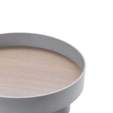 Round Plastic Serving Tray Cosmetic Storage Table Desk Organizer Container for Snack Food Ornaments Vanity Default Grey