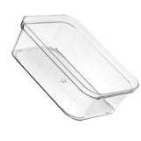 Drawer Storage Trays Durable Transparent Plastic Drawer Storage Divid Box for Kitchen Medium Square Box - Front View
