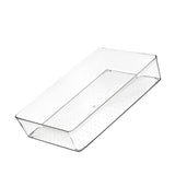 Drawer Storage Trays Durable Transparent Plastic Drawer Storage Divid Box for Kitchen Large Square Box