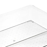 Drawer Storage Trays Durable Transparent Plastic Drawer Storage Divid Box for Kitchen Large Square Box
