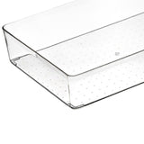 Drawer Storage Trays Durable Transparent Plastic Drawer Storage Divid Box for Kitchen Large Square Box