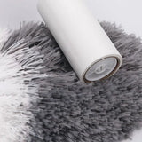 Telescopic Duster 9.2ft Extendable Pole Washable Bendable Head Fiber Duster for Ceiling Window Car Gray White Gray - Top-Down View