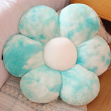 Flower Plush Pillow Soft Comfortable Colorful Flower Cushion Plush Pillow Home Sofa Flower Pillow Birthday Gift Blue 50cm 0.45Kg