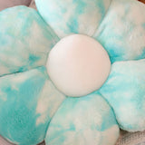 Flower Plush Pillow Soft Comfortable Colorful Flower Cushion Plush Pillow Home Sofa Flower Pillow Birthday Gift Blue 50cm 0.45Kg - Side View