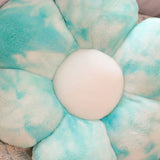 Flower Plush Pillow Soft Comfortable Colorful Flower Cushion Plush Pillow Home Sofa Flower Pillow Birthday Gift Blue 50cm 0.45Kg - Top-Down View