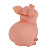 Piggy Bank Cute Pig Appearance Environmentally Friendly Resin Cartoon Piggy Bank Coin Bank Piggy 14x12x11cm - Rear View