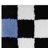 Checkered Doormat Anti Skid Black White Grid Cute Door Mat for Bathrooms Kitchens Living Rooms Morning Glory 40x60 - 45-Degree Angle