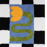 Checkered Doormat Anti Skid Black White Grid Cute Door Mat for Bathrooms Kitchens Living Rooms Morning Glory 40x60