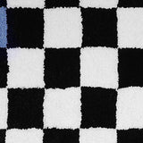 Checkered Doormat Anti Skid Black White Grid Cute Door Mat for Bathrooms Kitchens Living Rooms Morning Glory 40x60