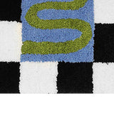 Checkered Doormat Anti Skid Black White Grid Cute Door Mat for Bathrooms Kitchens Living Rooms Morning Glory 40x60
