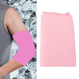 Gel Cold Compression Sleeve Reusable Pain Relief Recovery Gel Cold Sleeve Wrap for Knee Elbow Pink L