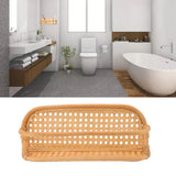 Rattan Wall Shelf Hand Crafted Durable Natural Rattan Hanging Rack Wall Storage Shelf for Bathroom Kitchen Living Room
