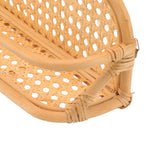 Rattan Wall Shelf Hand Crafted Durable Natural Rattan Hanging Rack Wall Storage Shelf for Bathroom Kitchen Living Room