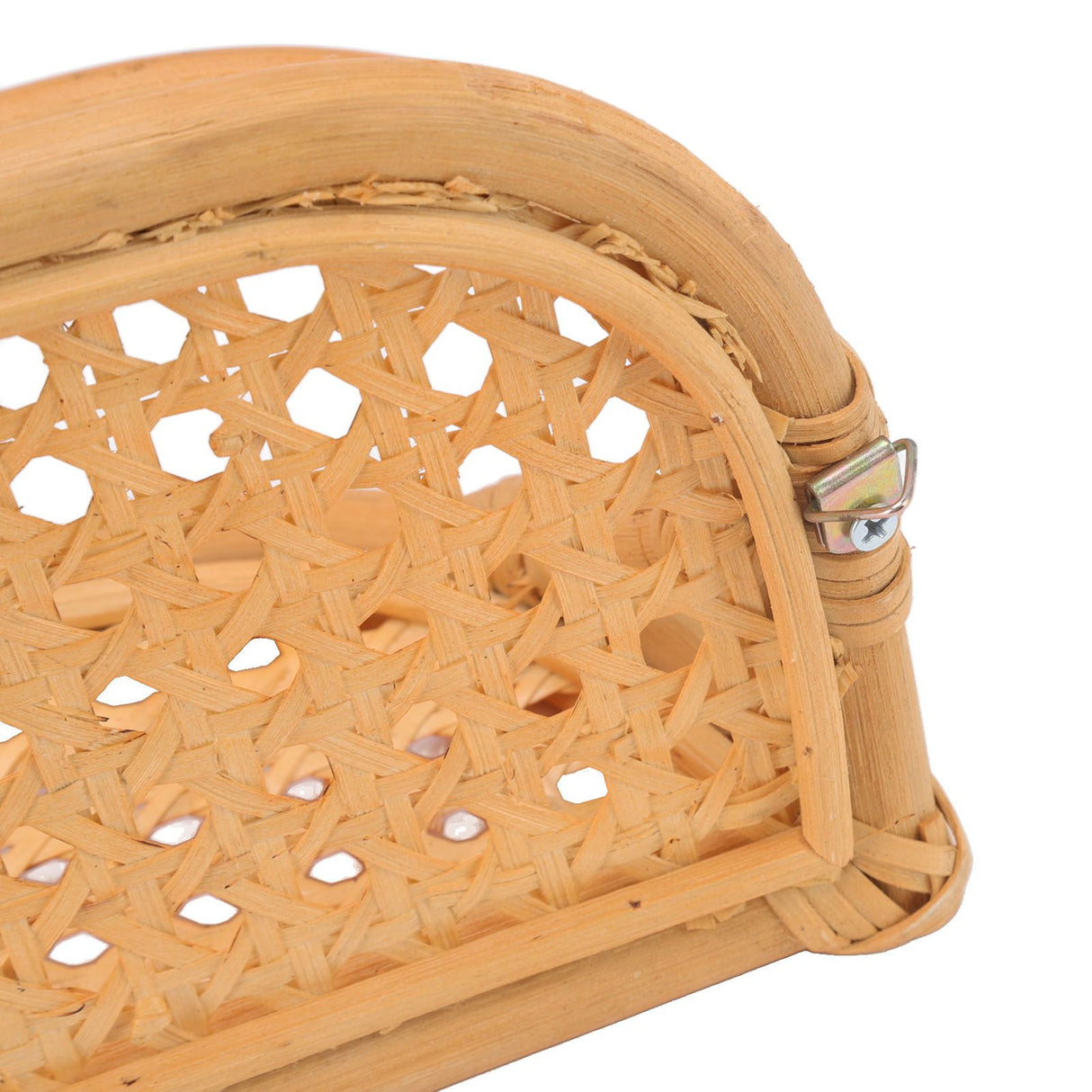Rattan Wall Shelf Hand Crafted Durable Natural Rattan Hanging Rack Wall Storage Shelf for Bathroom Kitchen Living Room