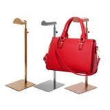 Handbag Display Stand Stainless Steel Height Adjustable Single Hook Purse Metal Holder Stand Type 3