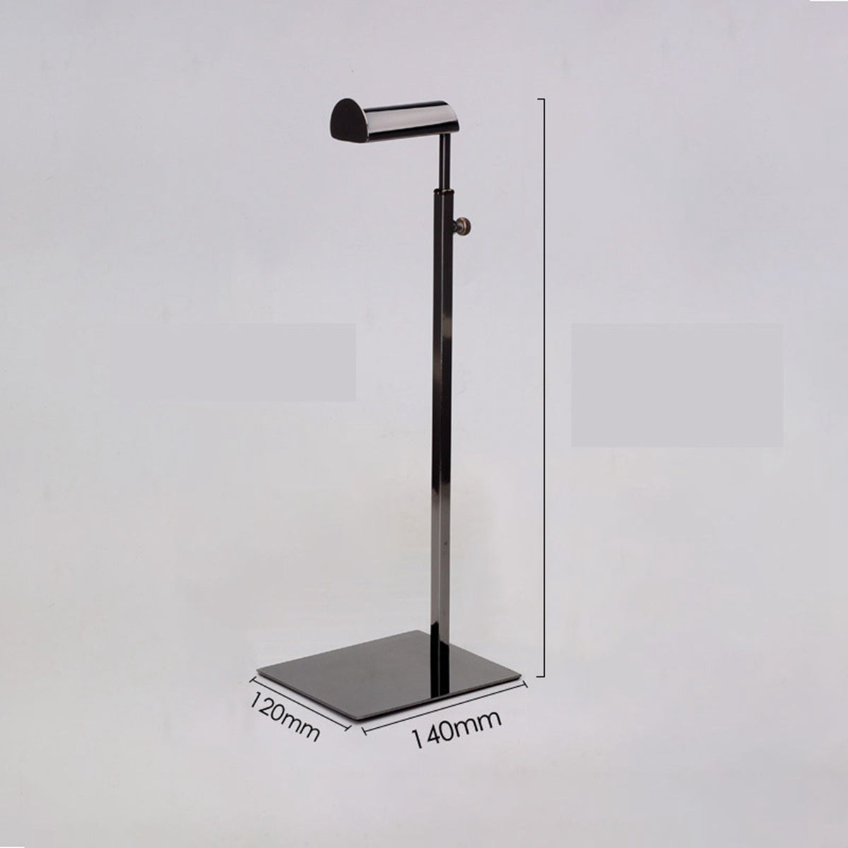 Handbag Display Stand Stainless Steel Height Adjustable Single Hook Purse Metal Holder Stand Type 3
