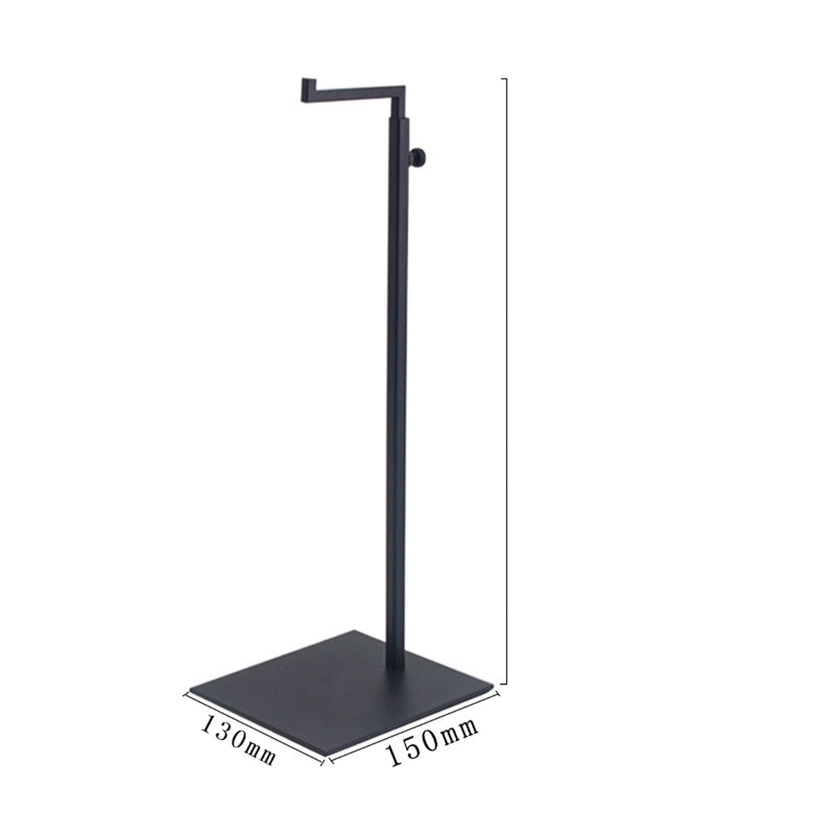 Handbag Display Stand Stainless Steel Height Adjustable Single Hook Purse Metal Holder Stand Type 4