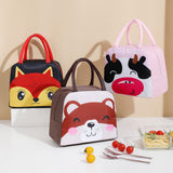 Thermal Bag Cartoon Large Capacity Heat Preservation Cute Lunch Bag for Children Brown Bear