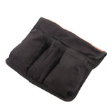 Chair Side Organizer Multifunctional Storage Bag Chair Side Bag for Camping Beach Black - Close-Up Angle