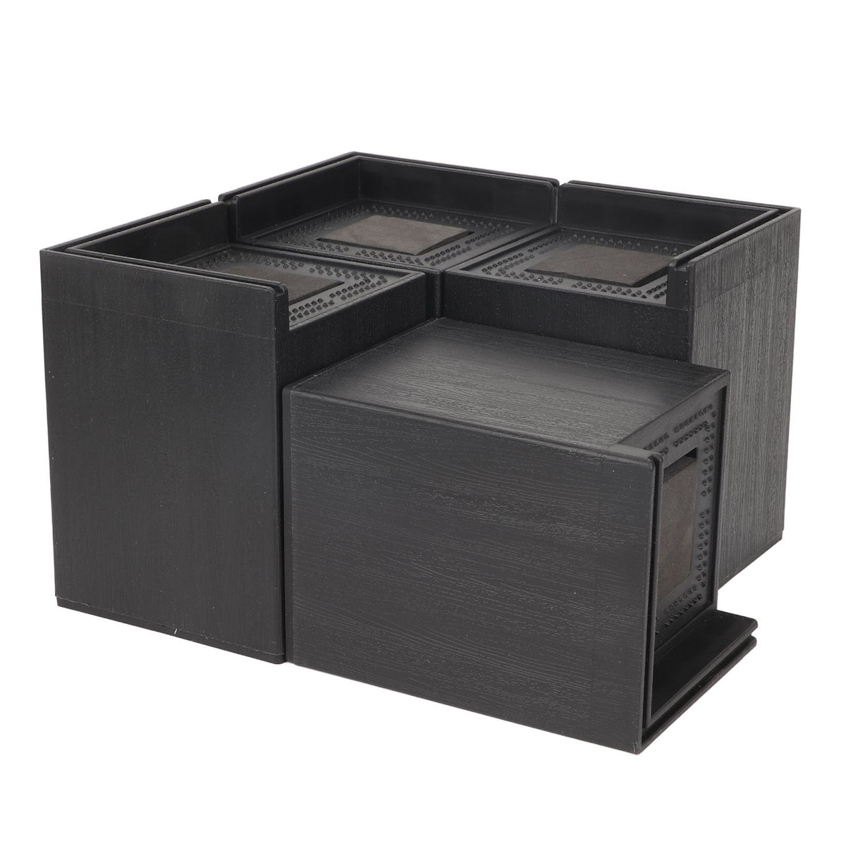 4PCS Sofa Risers Square 4in Porose Bed Lifts Furniture Risers for Fixing Small Pointy Feet Black
