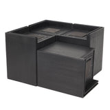 4PCS Sofa Risers Square 4in Porose Bed Lifts Furniture Risers for Fixing Small Pointy Feet Black